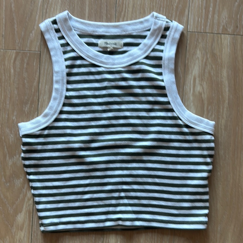 Madewell women’s crop Sleeveless Top medium